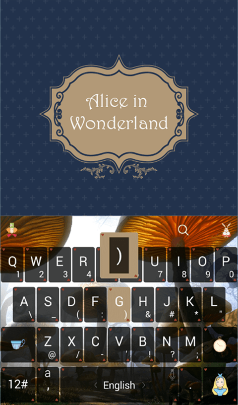 Android application Alice In Wonderland Theme screenshort
