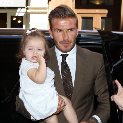 David Beckham with Harper