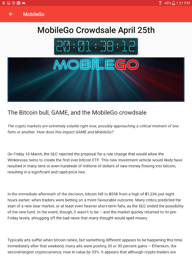 MobileGo — приложение на Android
