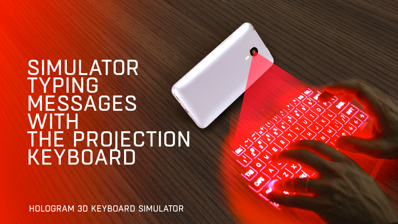 Android application Hologram 3D keyboard simulator screenshort