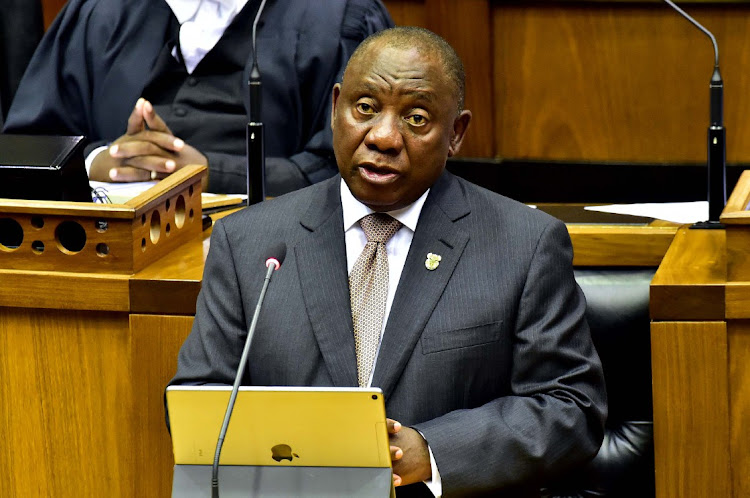 President Cyril Ramaphosa delivers the state of the nation address in parliament on February 8 2019. Picture: GCIS