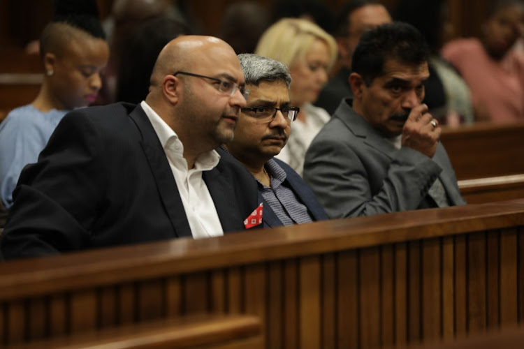 Ashu Chawla (Middle) - Sahara Computers Chief Executive, at Pretoria High Court for Gupta companies vs. Bank of Baroda case. File photo.