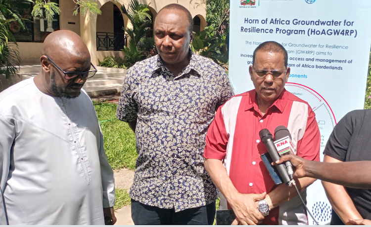 WRA chief executive Mohamed Shurie speaks to the press at a Garissa hotel on the sidelines of the meeting
