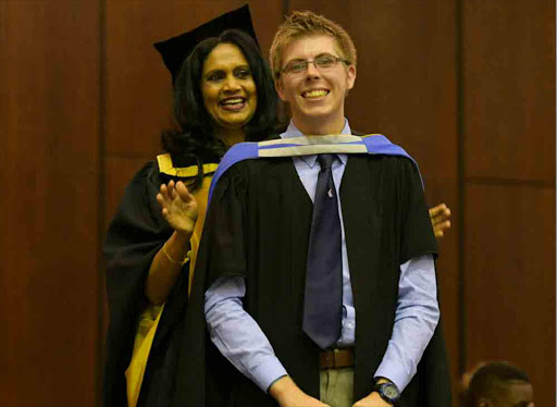 Keaton Harris graduates with 24 distinctions at UWC. Picture: TMG DIGITAL