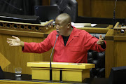 EFF leader Julius Malema at the Sona debate on Tuesday.