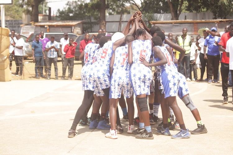 Nyakach Girls play before they faced Ng'iya in the Nyanza region finals