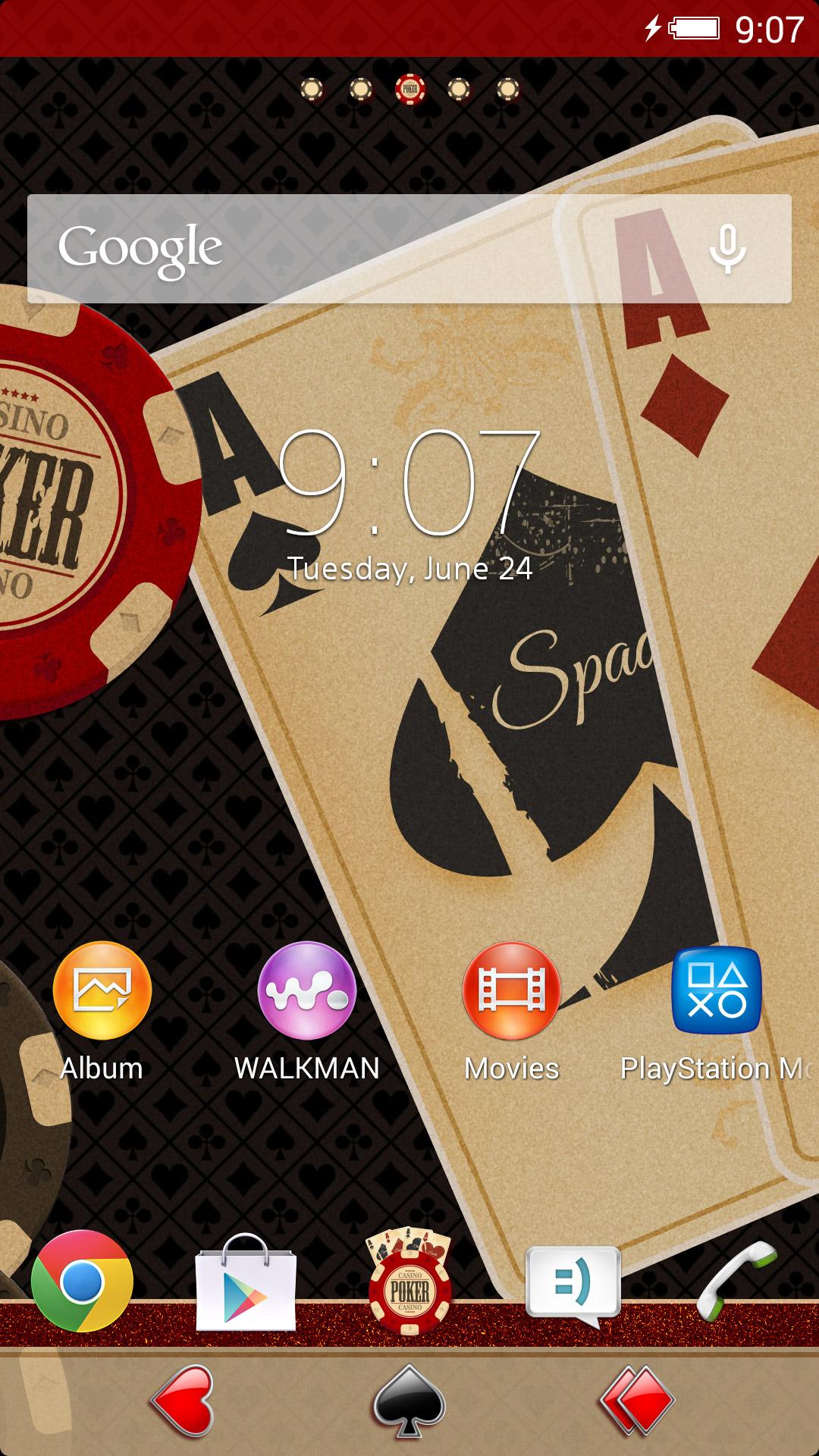 Android application XPERIA™ Poker Theme screenshort