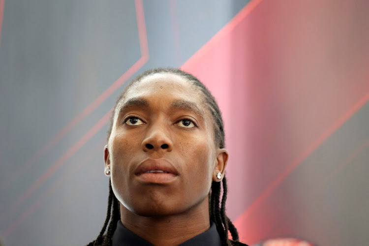 Caster Semenya looks on during her press conference in Sandton on Friday.
