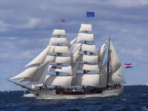 The bark Europa at sea