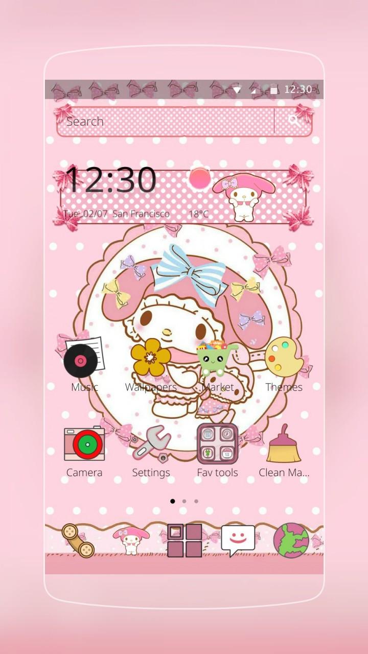 Android application Pink Cartoon Cute Kitty screenshort