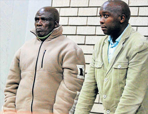 Accused Thembinkosi Mapeyi and Thembile Ceba at the Mthatha High Court Picture: LULAMILE FENI