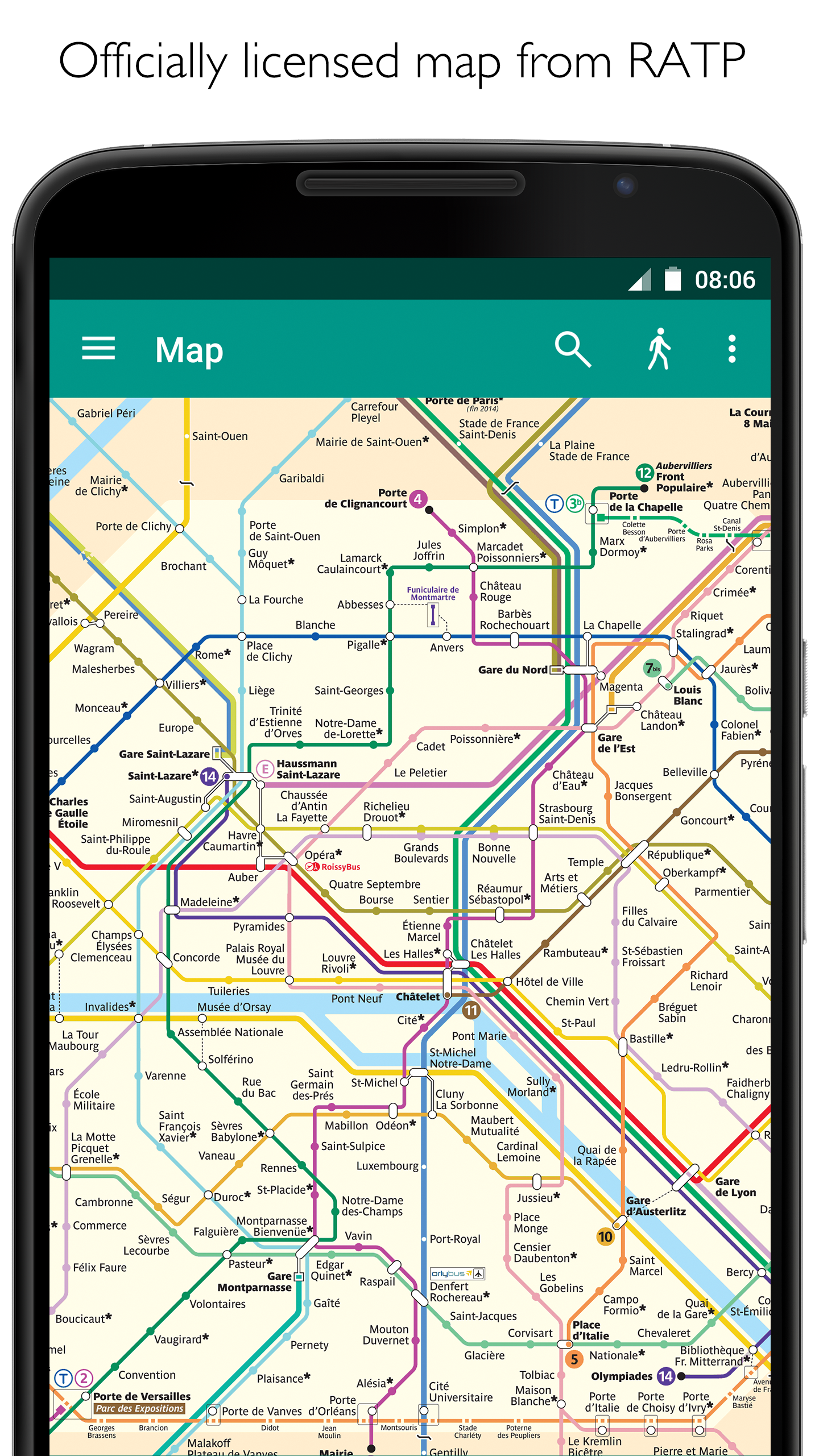 Android application Paris Metro Map and Planner screenshort
