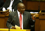 Newly appointed President of South Africa Cyril Ramaphosa at a sitting in parliament. Image: ESA ALEXANDER