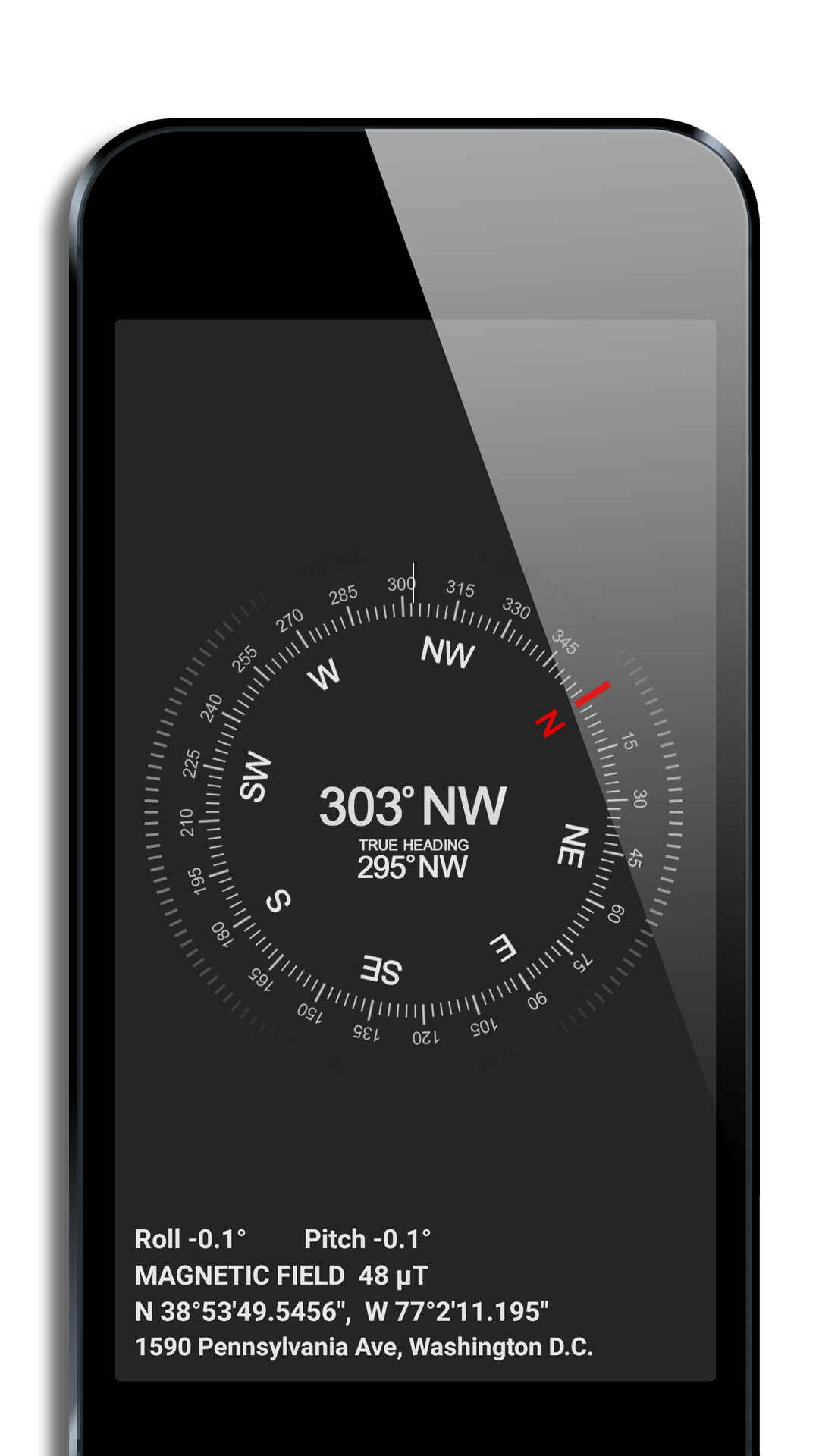 Android application Accurate Compass screenshort