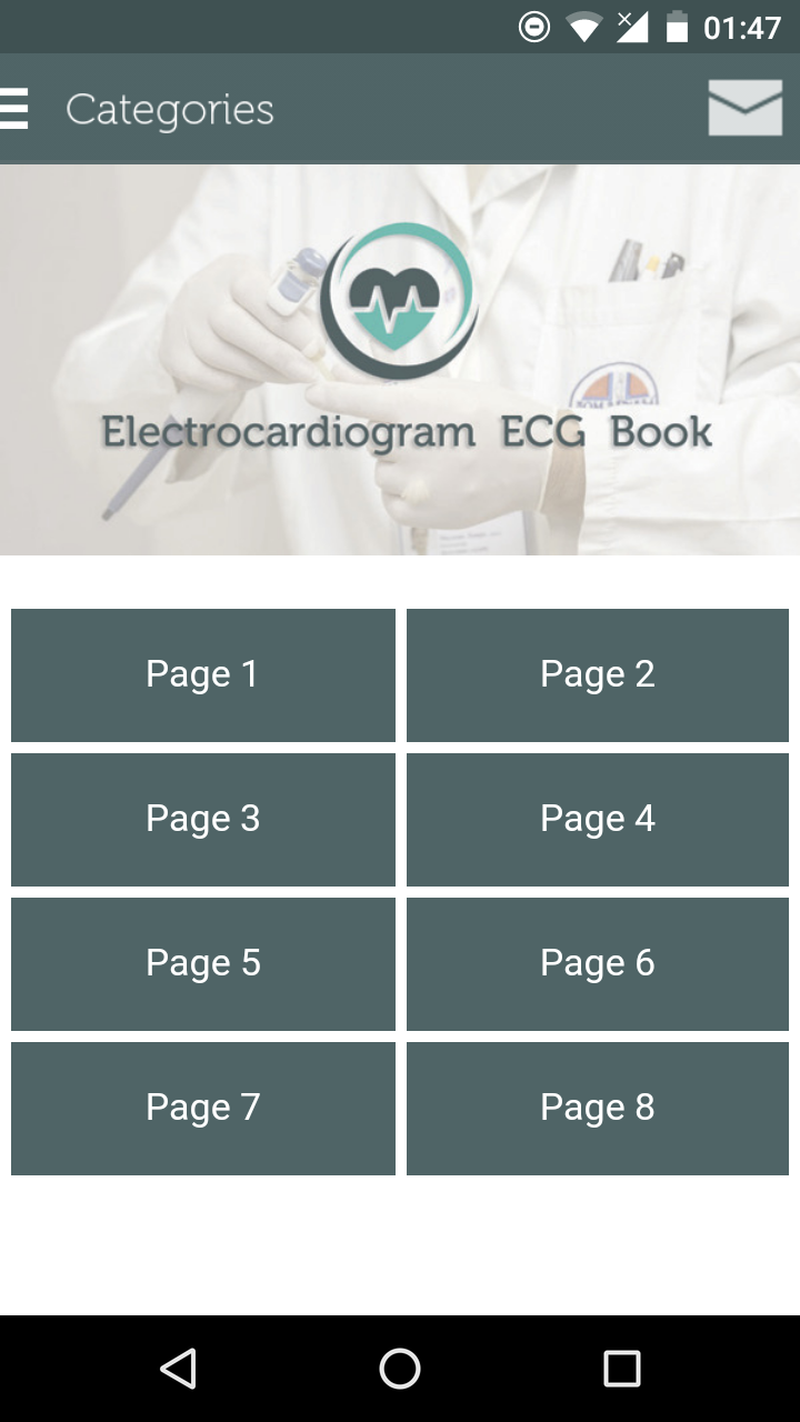 Android application Electrocardiogram ECG Book screenshort
