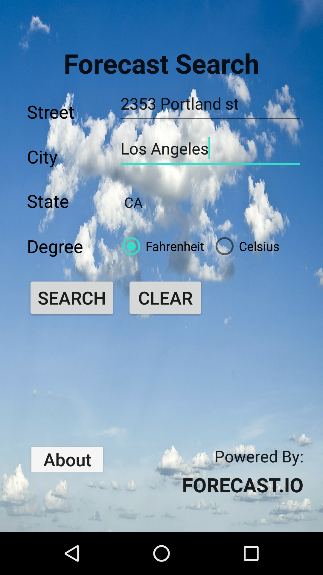 Android application Weather Forecast screenshort