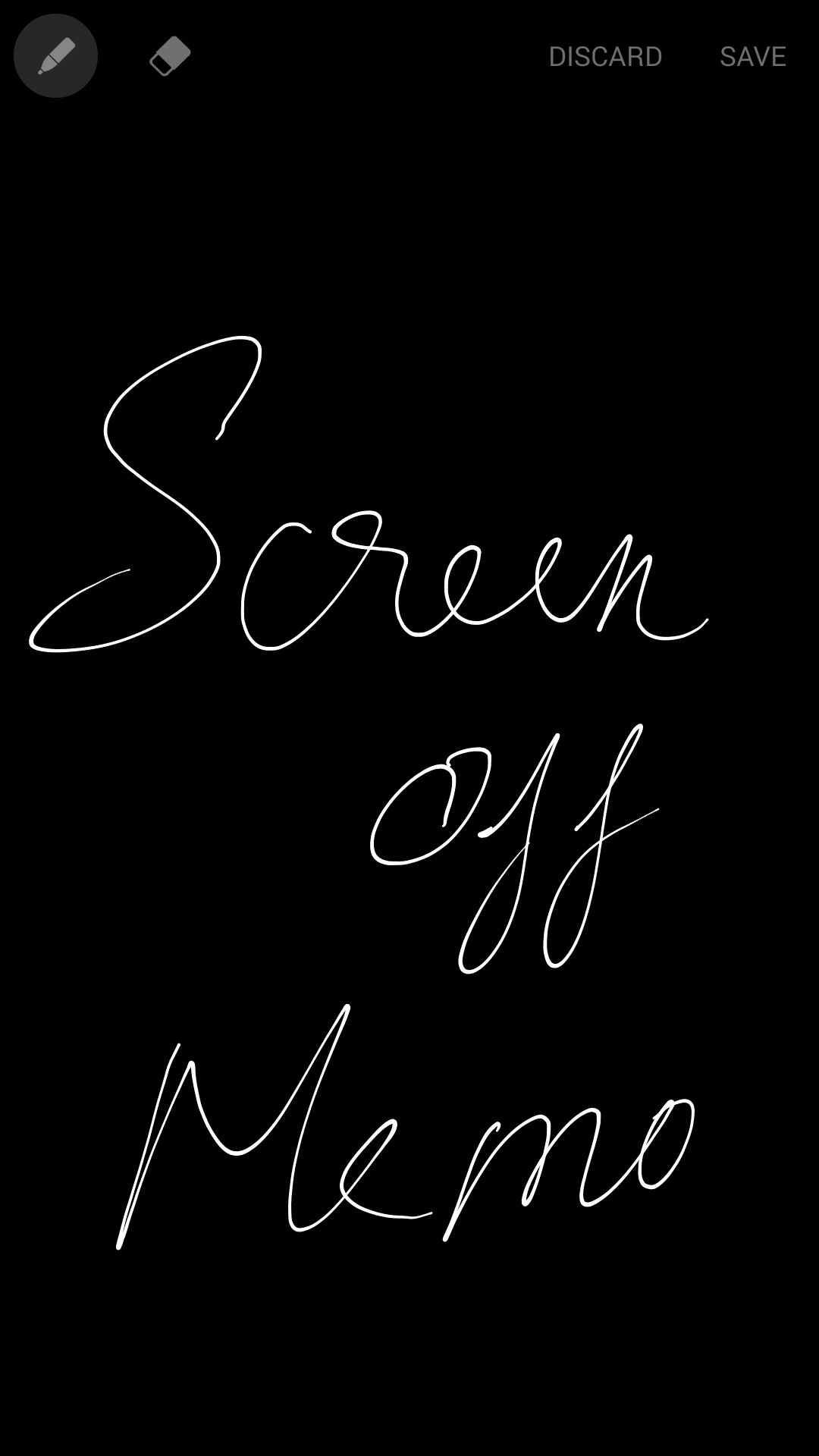 Android application Screen off Memo for Note 4 &amp; 3 screenshort