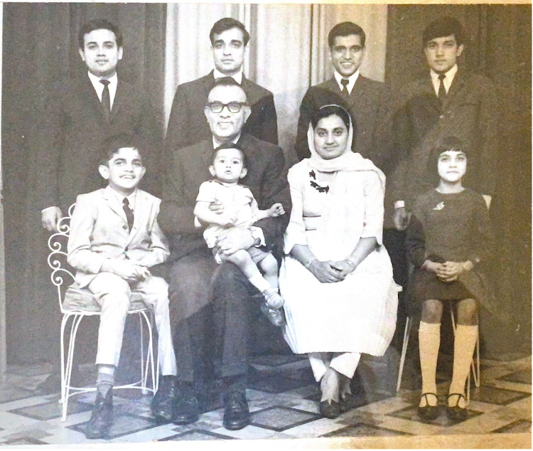 Variava, the youngest of seven children, with his parents and six siblings. Picture: Supplied