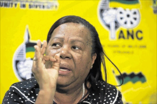 CHAIRWOMAN: Naledi Pandor, the chairman of the ANC sub-committee on education, which took a resolution in Mangaung to introduce a tax on new entrants in the job market. Photo: DANIEL BORN