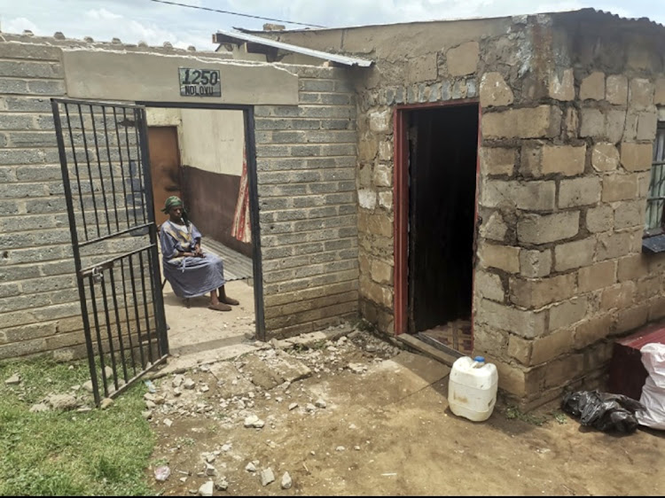 91-year-old Elizabeth Ndlovu, who was on Monday evicted from her RDP house with her children and grandchildren.