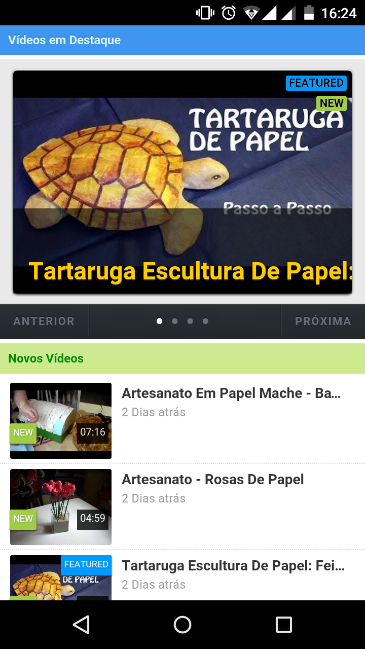 Android application Artesanato screenshort