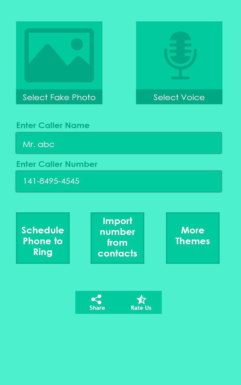 Android application Fake Calls screenshort