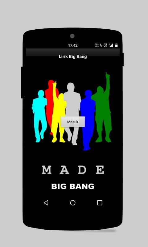 Android application Lirik Big Bang screenshort