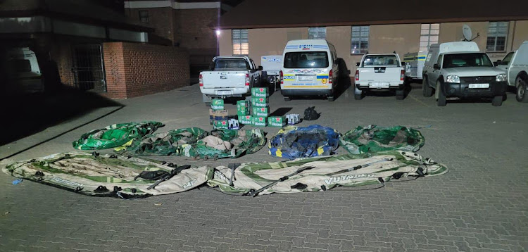 Inflatable boats were confiscated by the border policing team at the Beitbridge port of entry.