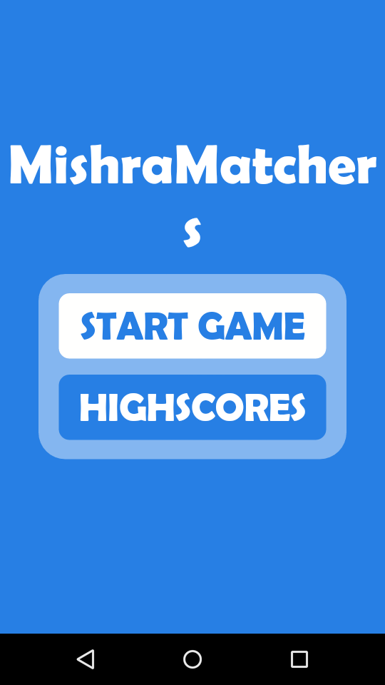 Android application MishraMatchers screenshort