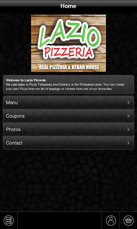 Android application Lazio Pizzeria screenshort