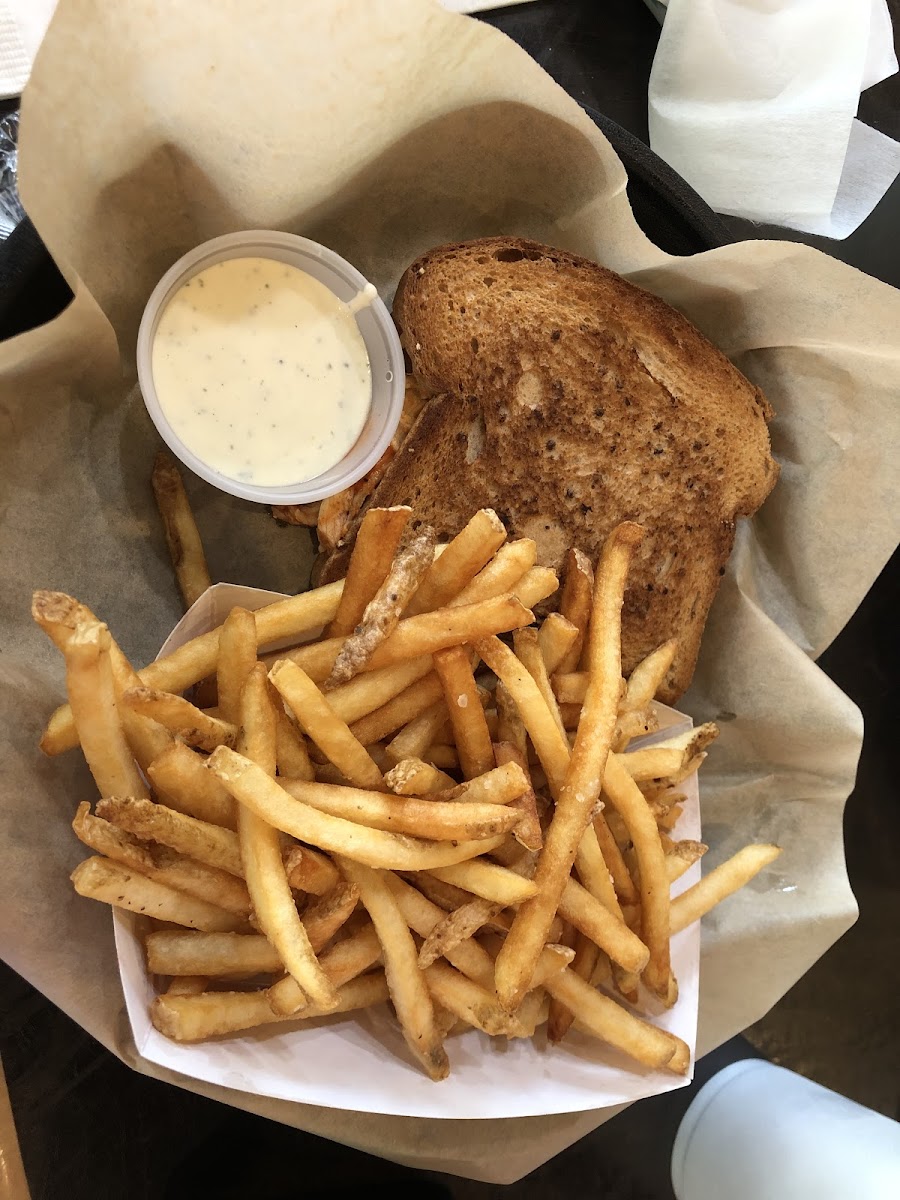 Gluten-Free Fries at Toasted Restaurant