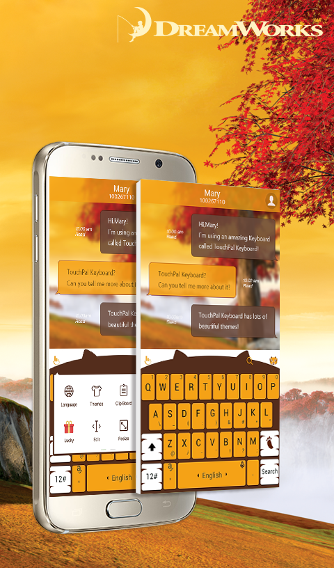Android application Kung Fu Tigress Keyboard Theme screenshort