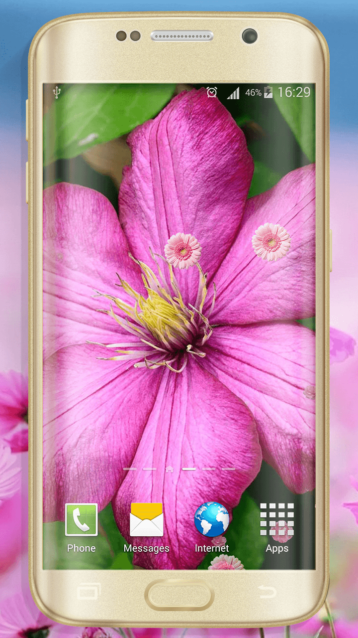 Android application Pink Flowers Live Wallpaper screenshort