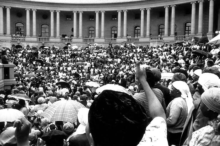 Women marched to Union Buildings in Pretoria on August 9,1956.