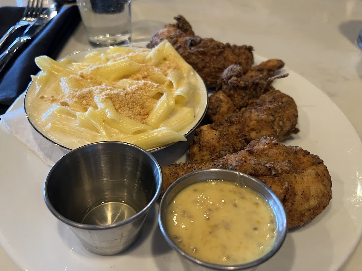 GF Southern Fried Chicken and GF mac n cheese