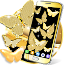 ダウンロード Gold butterfly live wallpaper をインストールする 最新 APK ダウンローダ