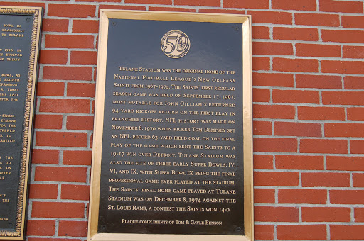 Tulane Stadium was the original home of the National Football League's New Orleans Saints from 1967-1974. The Saints' first regular season game was held on September 17, 1967. Most notable for...