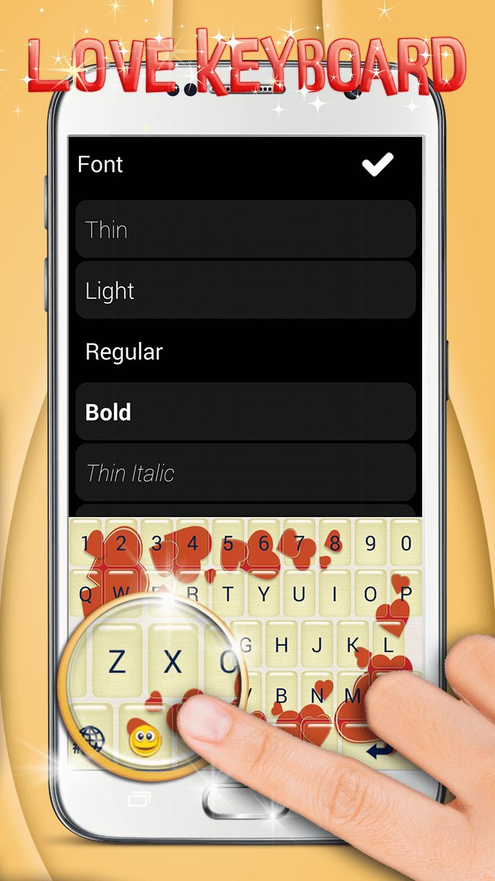 Android application Love Keyboard screenshort