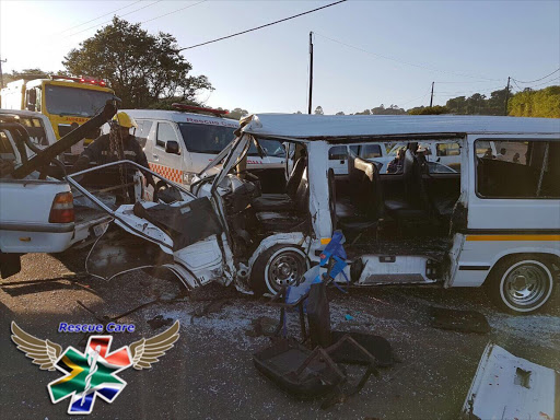 28 people sustained minor to moderate injuries when two mini-bus taxis collided on Wednesday morning.