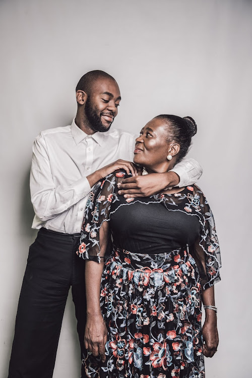Rich Mnisi and his mother. Images supplied.