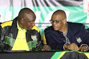 President Cyril Ramaphosa, left, with ANC secretary-general Ace Magashule during a provincial conference in Polokwane, Limpopo. Picture: SOWETAN/ANTONIO MUCHAVE
