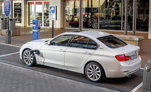 There are some charging points in major cities, such as this one at Melrose Arch in Johannesburg