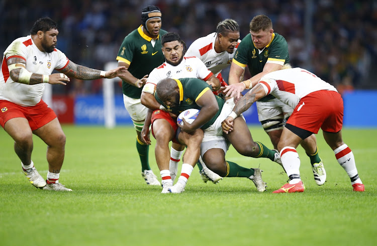 Ox Nche of South Africa during the Rugby World Cup 2023 Pool B match between South Africa and Tonga at Stade Velodrome in Marseille, France, October 1 2023. Picture: STEVE HAAG/GALLO IMAGES