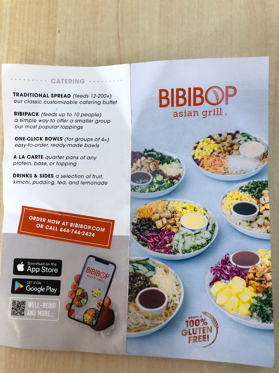 BIBIBOP Asian Grill gluten-free menu