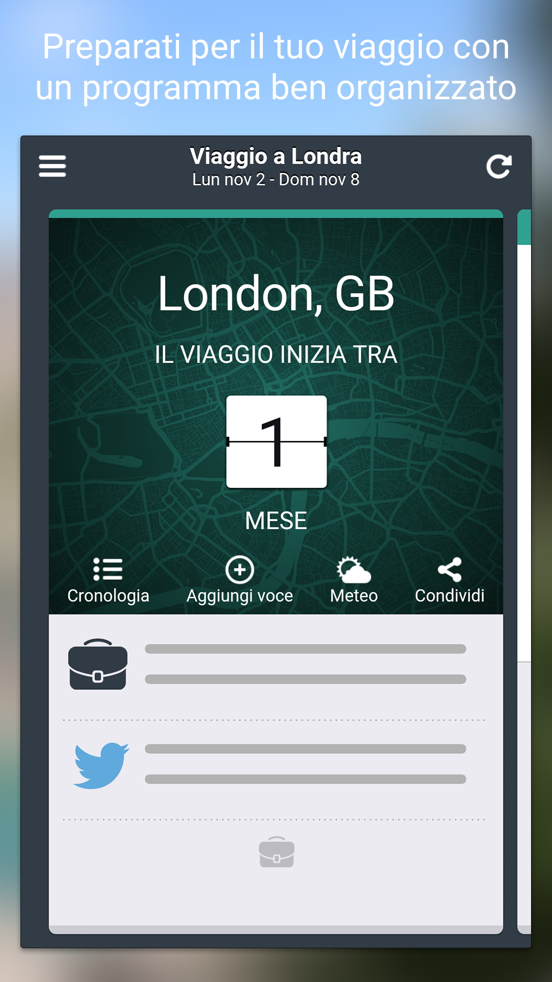 Android application TripCase – Travel Organizer screenshort