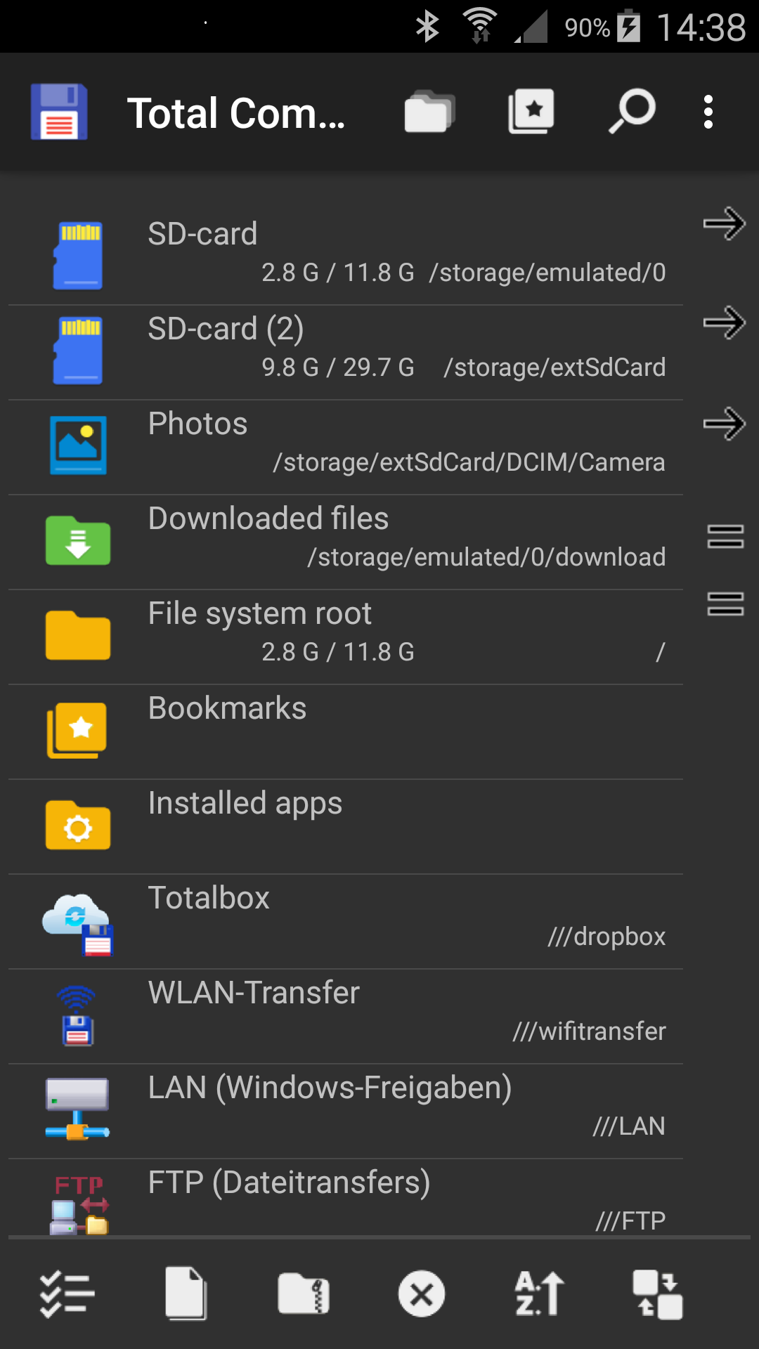 Android application Total Commander - file manager screenshort