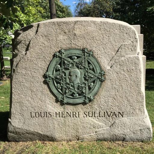 The grave of Louis Sullivan, father of the skyscraper.  Submitted by SBCGlobalDotNet