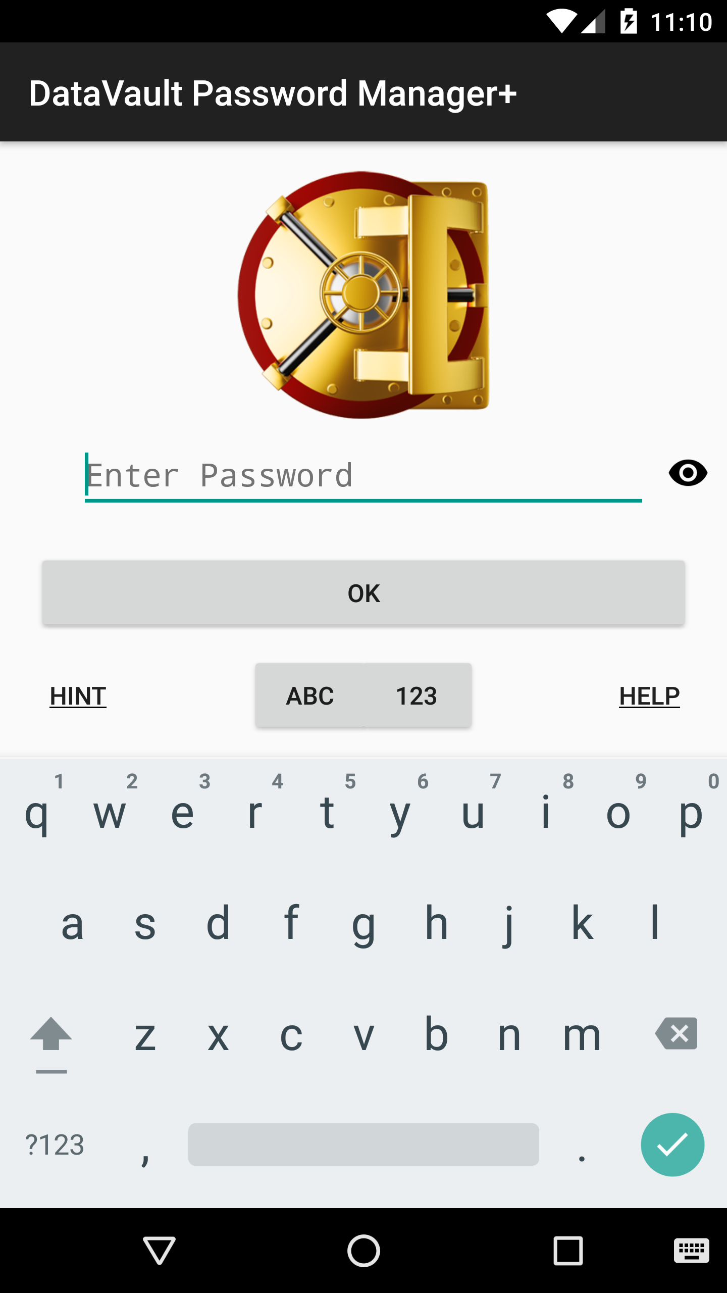 Android application DataVault Password Manager screenshort