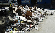 Rubbish piled up in Port St Johns during the seven-month municipal workers’ strike.
