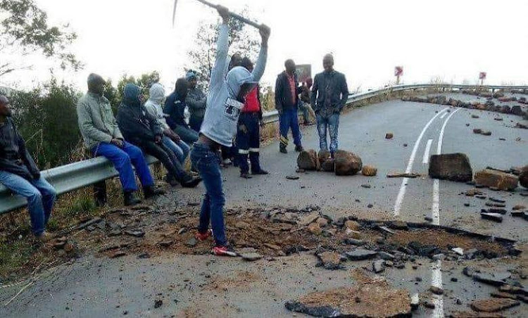 Pictures showing protest activity in Pomeroy, KwaZulu-Natal, were being shared on social media on Tuesday, as frustrations over water and electricity boiled over.